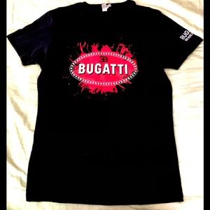 BUGATTI Beverly Hills Tshirt Women’s Sz Large High-end Car brand Logo NEW
